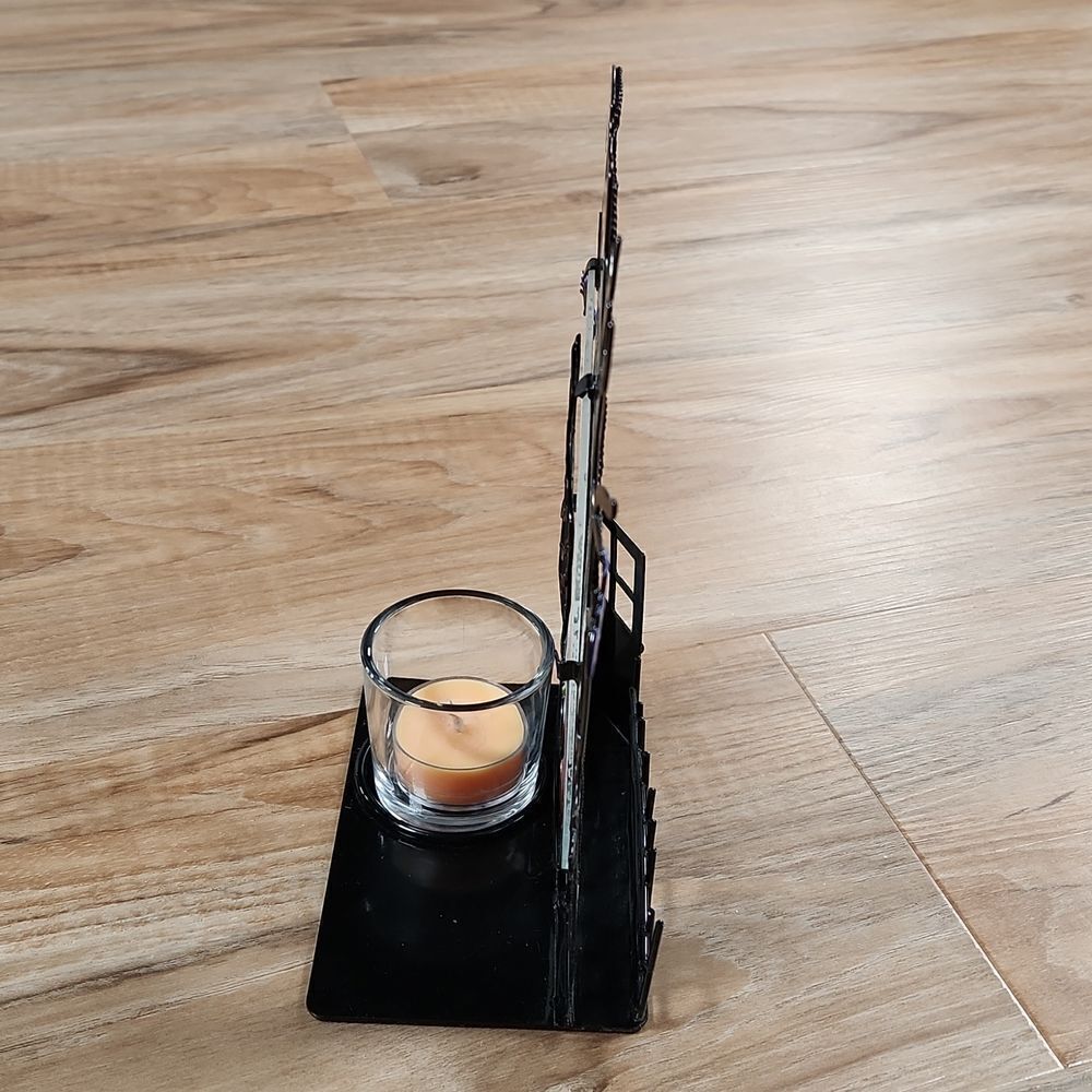 🩵Partylite Black Spooky Time Tealight/Votive Haunted House - Picture 4 of 6